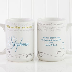 Personalized Large Coffee Mugs - Cup of Inspiration - 12972-L