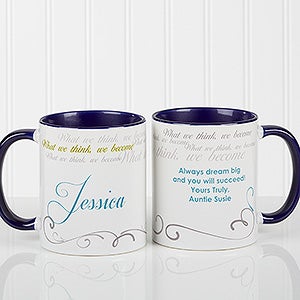 Blue Personalized Coffee Mug - Cup of Inspiration - 12972-BL
