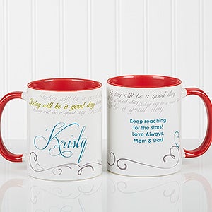 Personalized Cup of Inspiration Red Coffee Mug - 12972-R