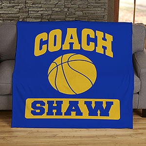 Coachs 15 Sports Personalized 50x60 Plush Fleece Blanket - 12974-F