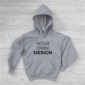 Create Your Own Custom Kids Hooded Sweatshirt - Grey - 12993-G