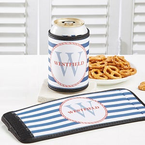 Anchors Aweigh! Personalized Can  Bottle Wrap - 13052