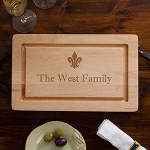 Maple Leaf Personalized 13 Cutting Board-Handles - 13071D-H