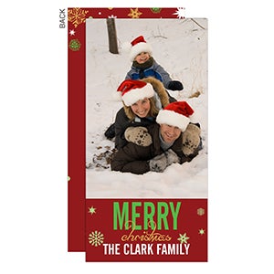 Seasons Greetings Holiday Postcard - 1 Photo - Premium - 13333-1-P