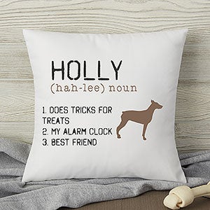 Definition of My Dog Personalized 14-inch Velvet Throw Pillow - 13342-SV