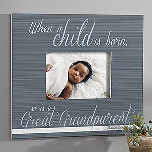 A Great-Grandparent Is Born Personalized Frame - 5x7 Wall - 13438-W