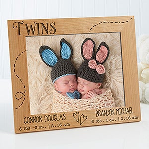 Personalized Picture Frames for Twins - 8x10 - 13441-2L