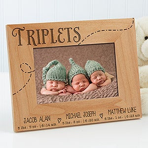 Personalized Triplets Picture Frames - 4x6 - 13441-3