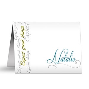 Inspirational Message Personalized Note Cards - 13548