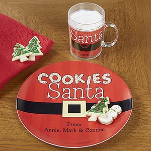 Santa plate and outlet cup set