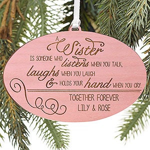 Special Sister Personalized Ornament- Pink Stain - 13873-P
