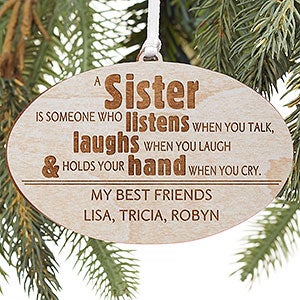 Special Sister Whitewash Wood Ornament - 13873-W