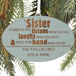 Special Sister Blue Wood Ornament - 13873-B
