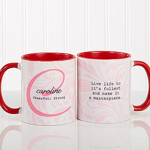 Personalized Name Meaning Coffee Mug - Red Mug - 13983-R