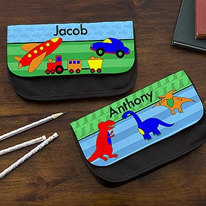 Personalized Pencil Case, Monogrammed Pencil Cases, Kids Pencil Case,  Plains, Trains, Airplane 