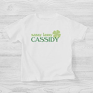 Born Lucky Personalized St. Patricks Day Toddler T-Shirt - 14055-TT