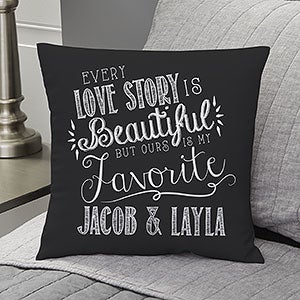 Love Quotes 14quot; Personalized Throw Pillow - 14128-S