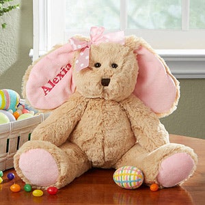Personalized Stuffed Easter Bunny - Pink - 14129-P