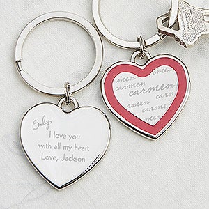My Sweetheart Personalized Heart Keychain - 14177
