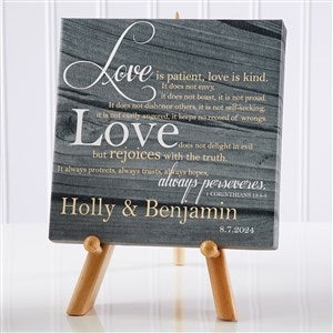 Love Is Patient Personalized Canvas Print-5frac12; x 5frac12; - 14186-5x5