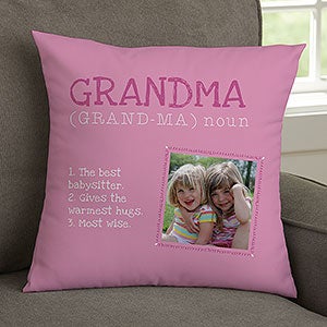 Personalized Grandma Pillow - 14-inch Velvet Photo Pillow - 14228-SV