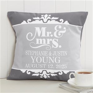 Happy Couple Personalized 14-inch Velvet Throw Pillow - 14259-SV