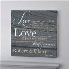 Love Is Patient 16x16 Personalized Canvas Print - 14290-M