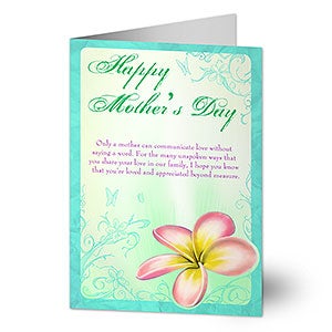 A Mothers Love Blooms Personalized Mothers Day Card - 14325