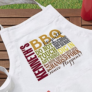 Barbecue Rules Personalized Apron - 14376