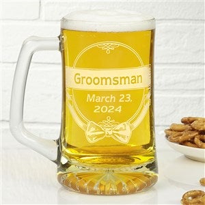 Cheers To The Groomsman 25 oz. Personalized Beer Mug - 14491
