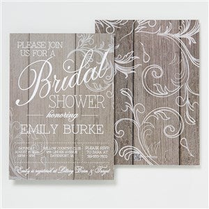 Rustic Bridal Shower Invitation - 14522