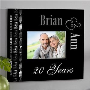 Anniversary Memories Personalized 5x7 Wall Frame - Horizontal - 14575-WH