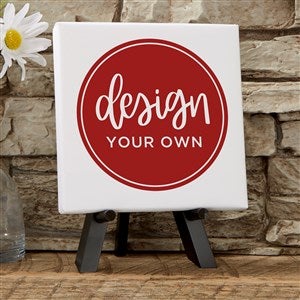 Design Your Own Custom Tabletop Canvas Print 5.5quot; x 5.5quot; - White - 14587