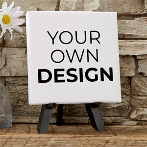 Design Your Own Custom Tabletop Canvas Print 5.5quot; x 5.5quot; - White - 14587