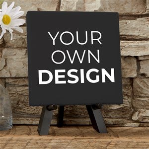 Design Your Own Custom Tabletop Canvas Print 5.5quot; x 5.5quot; - Black - 14587-B