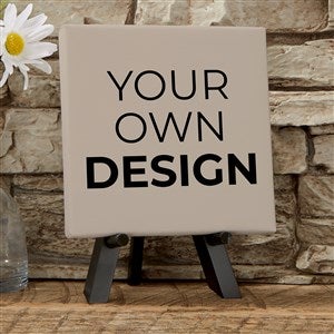 Design Your Own Custom Tabletop Canvas Print 5.5quot; x 5.5quot; - Tan - 14587-T