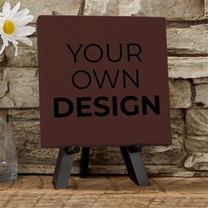 Design Your Own Custom Tabletop Canvas Print 5.5quot; x 5.5quot; - Brown - 14587-BR