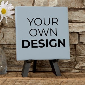 Design Your Own Custom Tabletop Canvas Print 5.5quot; x 5.5quot; - Slate Blue - 14587-SB