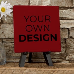 Design Your Own Custom Tabletop Canvas Print 5.5quot; x 5.5quot; - Burgundy - 14587-R