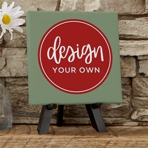 Design Your Own Custom Tabletop Canvas Print 5.5quot; x 5.5quot; - Sage Green - 14587-SG