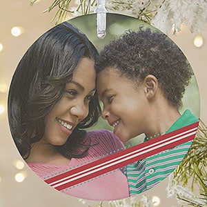 Candy Cane Custom Photo Christmas Ornament - 14594-1L