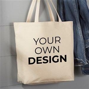 Design Your Own Personalized Large Canvas Tote Bag - 14616-L