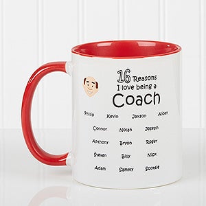 So Many Reasons Personalized Coffee Mug 11oz.- Red - 14621-R