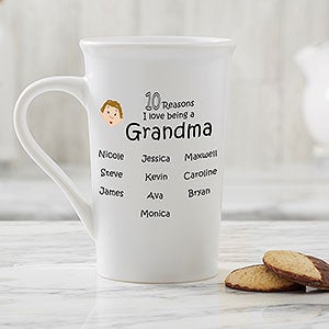 So Many Reasons Personalized Latte Mug 16 oz.- White - 14621-U
