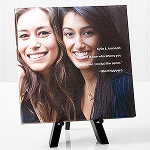 Personalized Friends Photo Tabletop Canvas Print - Photo Sentiments For Friends - 8x8 - 14663-8x8