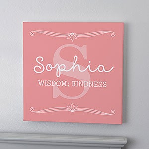 Personalized Name Meaning Canvas Art Print 20x20 - 14680-L