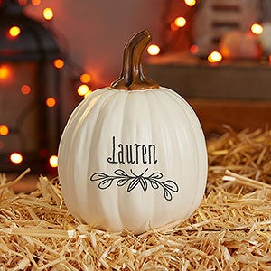 Count Your Blessings Personalized Pumpkins - Small Cream - 14751-SC
