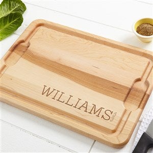 Personalized Maple Cutting Board - Family Name Established - 14787
