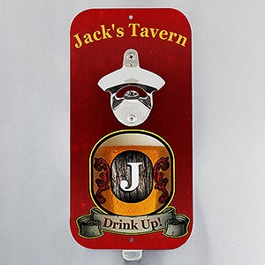 Personalized Vintage Bar Magnetic Bottle Opener - 14800