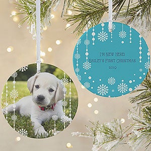 Christmas Snowflake Personalized Photo Ornament - 14828-2L